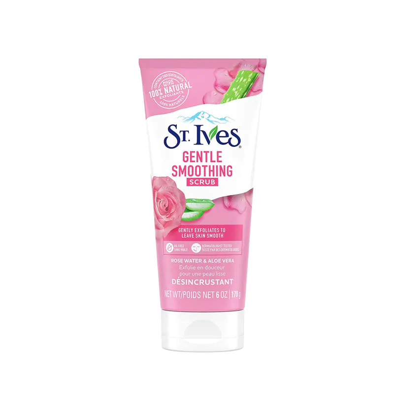 St. Ives Gentle Smoothing Rose Water & Aloe Vera Facial Scrub (170g)